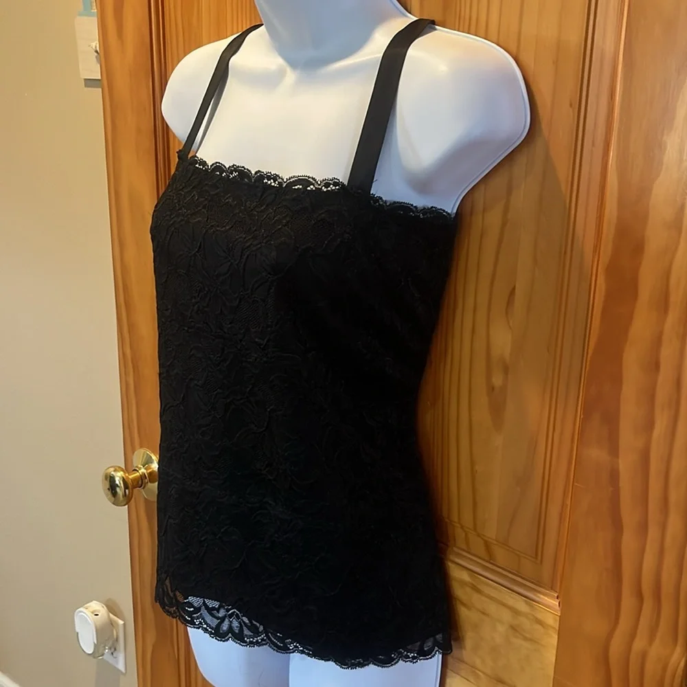 Coldwater Creek Elegant Black Lace Tank Top - Picture 3 of 10